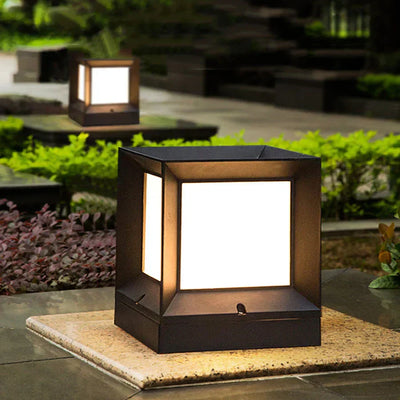 LumiPath Solcelle Lampestander – LED 12W, Aluminium & Glas, Elegant Havebelysning D - 26cm x 26cm x 31.5 cm Bonusvis