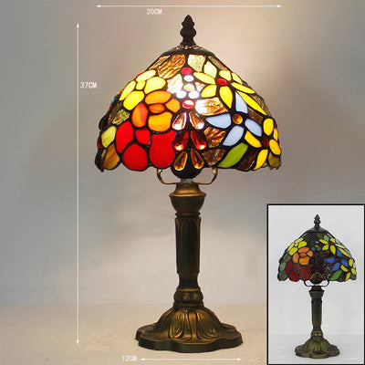 RadiantHue Tiffany Skrivebordslampe – Håndlavet Glasdesign med Justerbar Hals Bonusvis