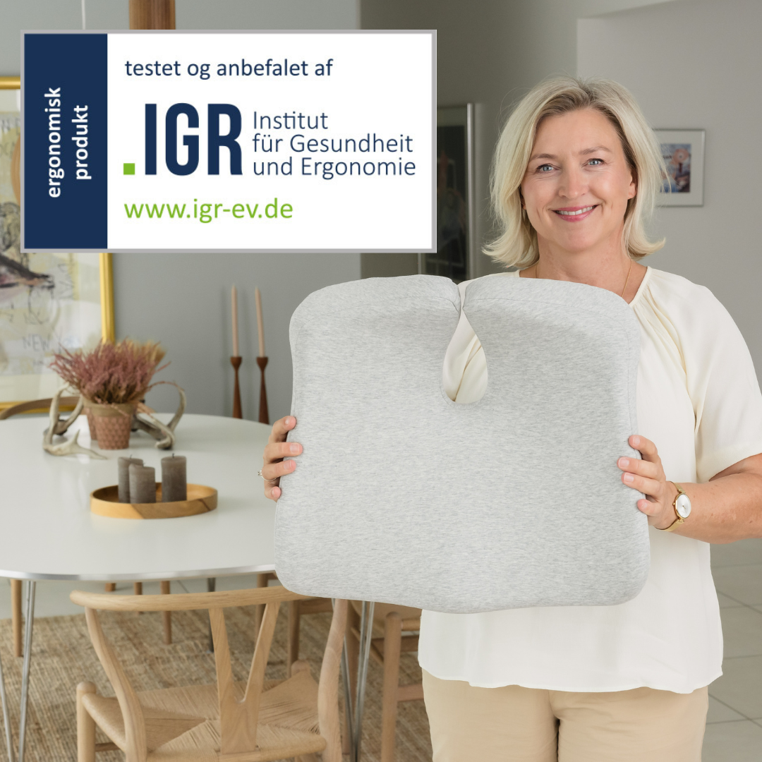 OrthoSeat Siddepude med Memory Skum – Ergonomisk Aflastning til Haleben, Hofter og Ryg Bonusvis