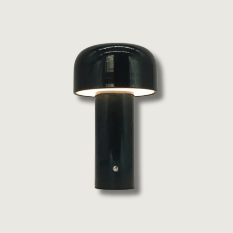 LumiShroom Designlampe – Trådløs LED Bordlampe med Justerbar Lysstyrke Sort Bonusvis