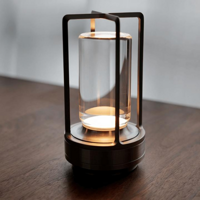 LumiCrystal - Trådløs krystallampe med dæmpbar LED og USB-opladning Sort Bonusvis
