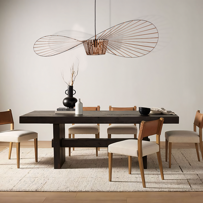 Rosland Vertigo Pendellampe – Elegant Chapeau de Paille Design i Metal og Glas Bonusvis