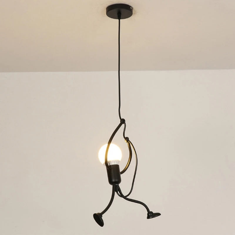 Originale Væglampe – Design i Metal og Træ, Rød og Guld 1 pære Bonusvis