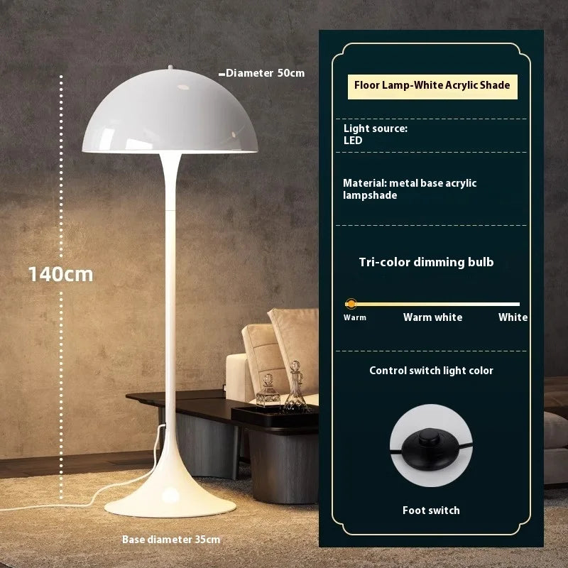 Nordisk dansk designer LED-svampegulvlampe Neutralt lys Bonusvis