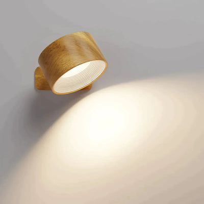 Trådløs 360° LED Bord- og Væglampe – Fleksibel Belysning til Alle Rum Træ Bonusvis