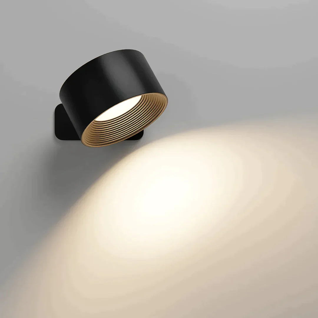 Trådløs 360° LED Bord- og Væglampe – Fleksibel Belysning til Alle Rum Sort Bonusvis