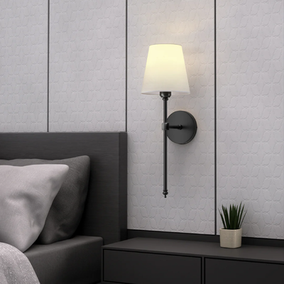 LuxeWall Trådløs Væglampe – Elegant Design med Sort og Guld Finish Sort Bonusvis