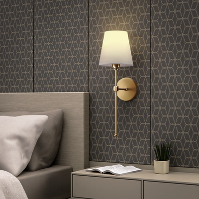 LuxeWall Trådløs Væglampe – Elegant Design med Sort og Guld Finish Guld Bonusvis