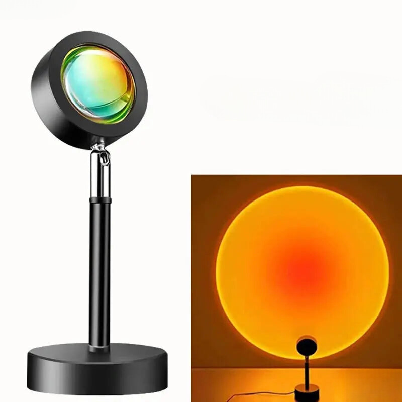 GoldenGleam | LED Solnedgangslys Projektionslampe Rød Solnedgang Bonusvis