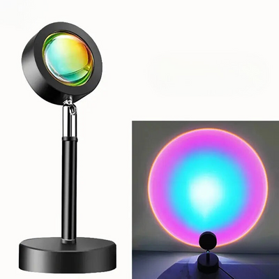 GoldenGleam | LED Solnedgangslys Projektionslampe Regnbue Bonusvis