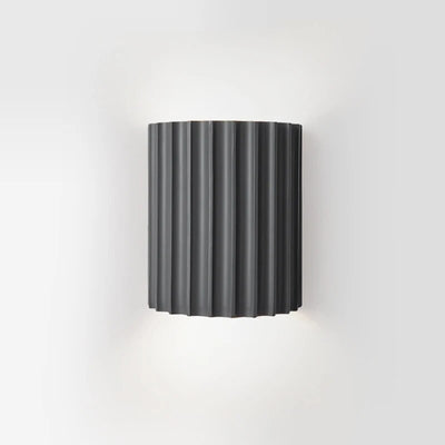 GleamEdge | Kunstnerisk LED-Glød & Stilfuld Harpiks Væglampe Grå Bonusvis