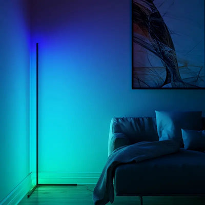 RGB Gulvlampe – 16 Million Farver, Justerbar Belysning og Smart App Kontrol Bonusvis