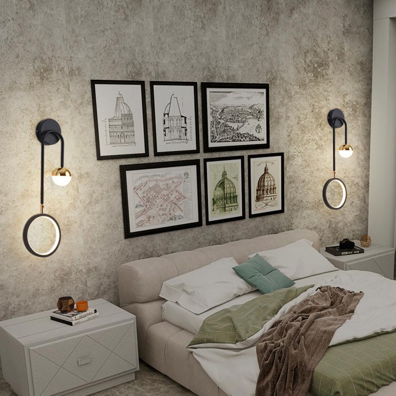Lysandra LED Væglampe – Moderne Design i Guld og Sort med Inkluderet LED-pære Bonusvis