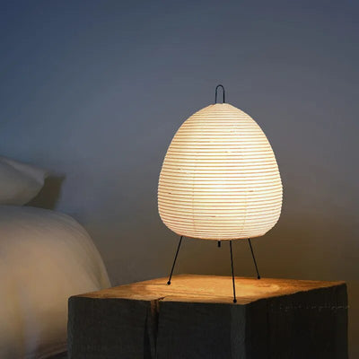 WabiGlow Bordlampe – Japansk Wabi-Sabi Design med Blødt Diffust Lys Bonusvis