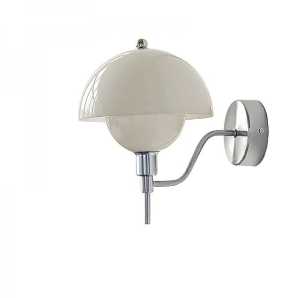 MagiMush Væglampe – Eventyrlig Champignonformet Lampe til Børn og Stuer Krom & hvid Bonusvis