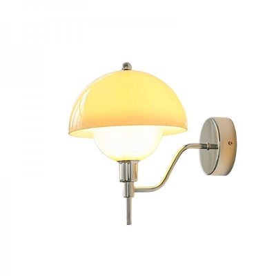 MagiMush Væglampe – Eventyrlig Champignonformet Lampe til Børn og Stuer Krom & gul Bonusvis