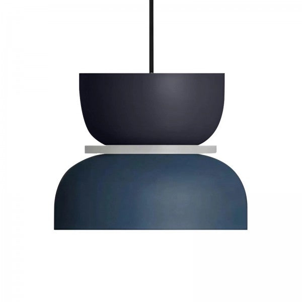 LumiNordic - Skandinavisk makronformet pendellampe i minimalistisk design Sort + marineblå Bonusvis