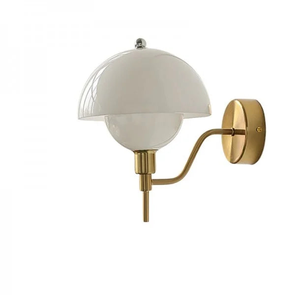 MagiMush Væglampe – Eventyrlig Champignonformet Lampe til Børn og Stuer Kobber & hvid Bonusvis
