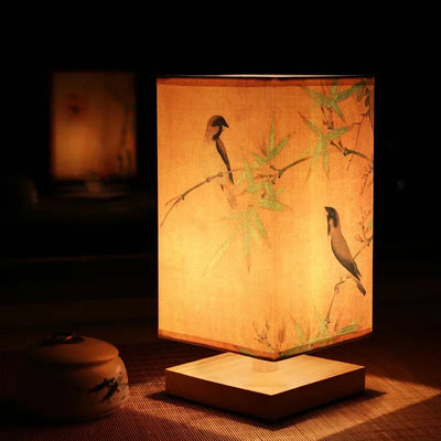 Chinastyle Lampe – Elegant Bordlampe i Træ og Bambus Bonusvis
