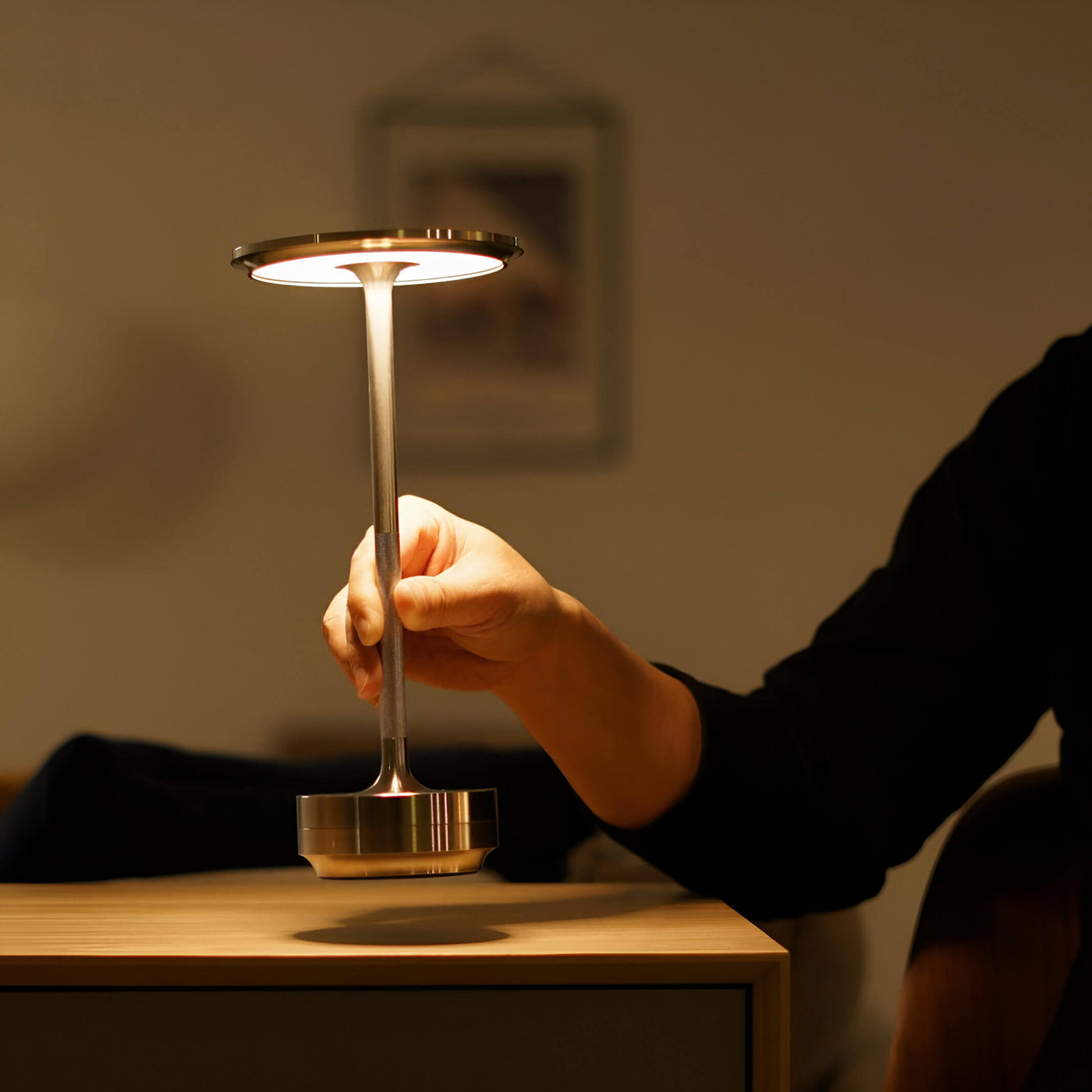 LumiGlow - Trådløs dæmpbar LED-bordlampe i luksuriøst design Bonusvis