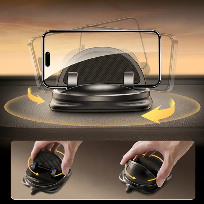 ViewGrip 360° Roterende Telefonholder til Bil – Universel Mobilholder med Stærkt Greb og Nem Montering til Dashboard og Ventilation Bonusvis