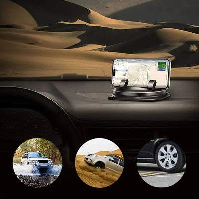 ViewGrip 360° Roterende Telefonholder til Bil – Universel Mobilholder med Stærkt Greb og Nem Montering til Dashboard og Ventilation Bonusvis