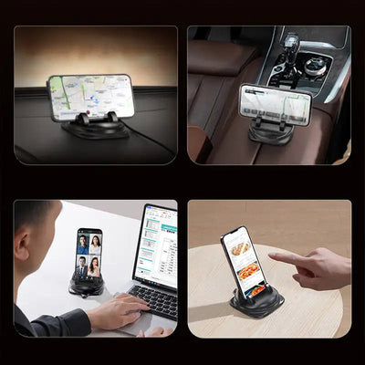ViewGrip 360° Roterende Telefonholder til Bil – Universel Mobilholder med Stærkt Greb og Nem Montering til Dashboard og Ventilation Bonusvis