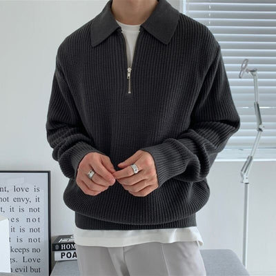 Simon Half Zip Sweater – Stilfuld Herretrøje med Halv Lynlås og Luksuriøs Komfort Bonusvis
