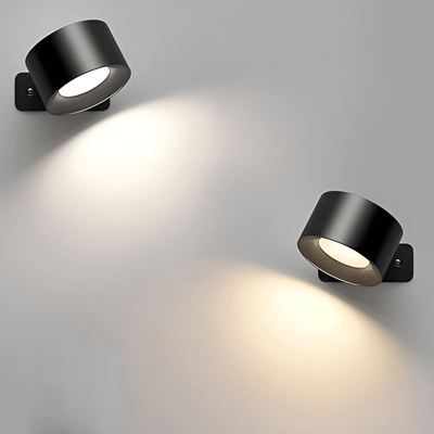 ELORA Trådløs Væglampe – Minimalistisk Design med Justerbart LED Lys Sort Bonusvis