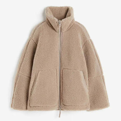 Oversize Feminin Manteau – Elegant og Luksuriøs Vinterfrakke Brun Bonusvis