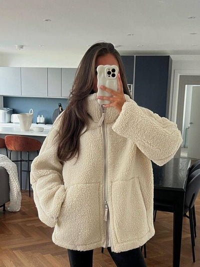 Oversize Feminin Manteau – Elegant og Luksuriøs Vinterfrakke Bonusvis
