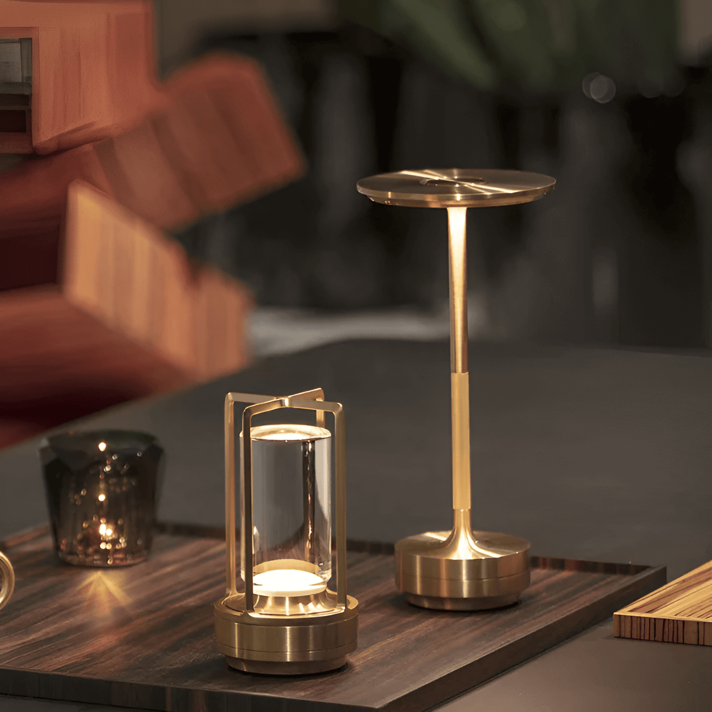 LumiGlow - Trådløs dæmpbar LED-bordlampe i luksuriøst design Bonusvis