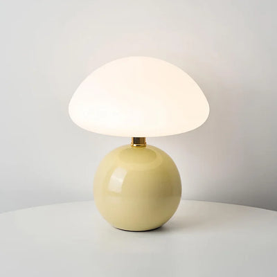 Fransk cremefarvet champignonlampe Beige Bonusvis