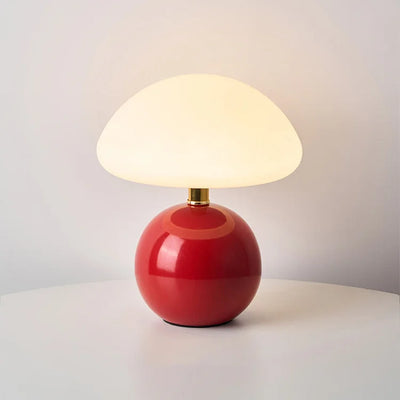 Fransk cremefarvet champignonlampe Rød Bonusvis