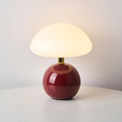 Fransk cremefarvet champignonlampe Rødvin Bonusvis