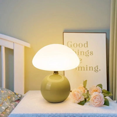 Fransk cremefarvet champignonlampe Bonusvis