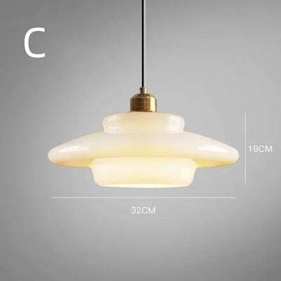 Pendellampe i Mid-Century Stil – Elegant Hvid Glas for Raffineret Belysning Bonusvis