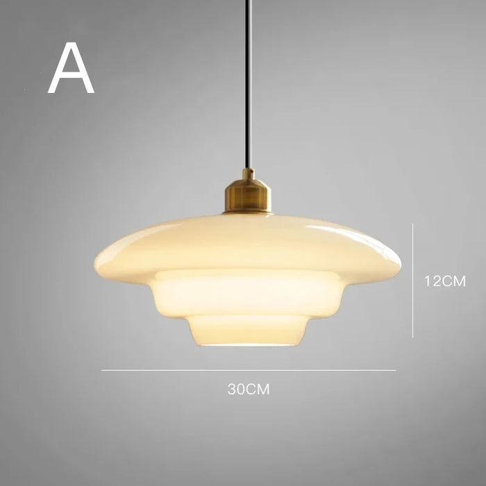Pendellampe i Mid-Century Stil – Elegant Hvid Glas for Raffineret Belysning Bonusvis