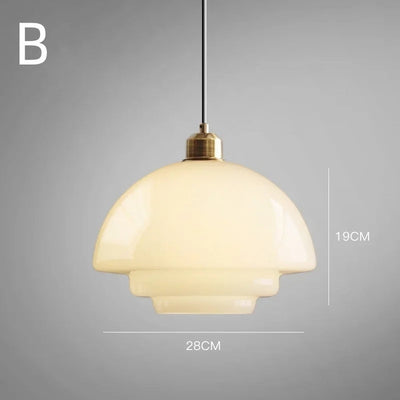 Pendellampe i Mid-Century Stil – Elegant Hvid Glas for Raffineret Belysning Bonusvis