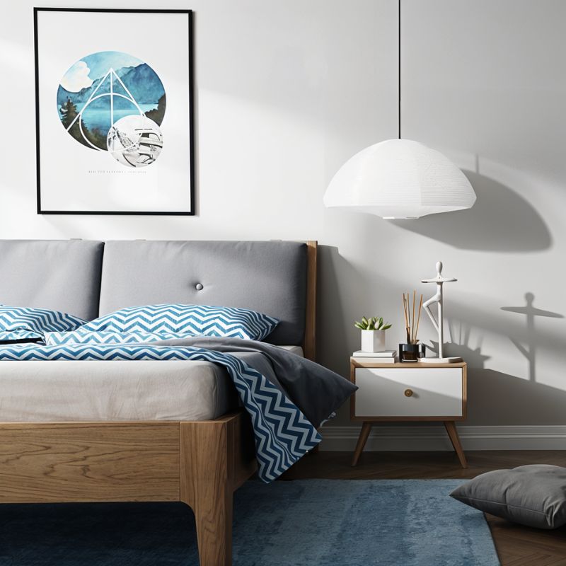 LumiEpure Lystre – Elegant Japansk Inspireret Lampe med Washi Papir og Metal Bonusvis