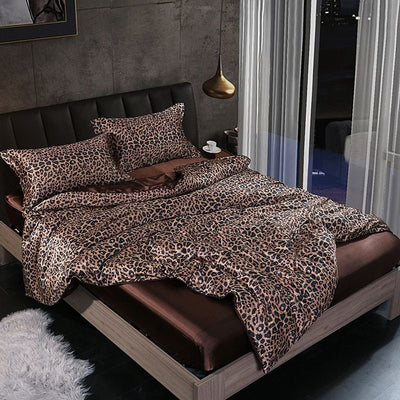 Luxe Silk Sengelinned – 4 Deles Sæt (Dynebetræk, Lagen og 2 Pudebetræk) Lædermøbel Bonusvis
