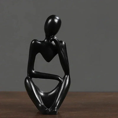 Elegance og Ro Statue – Dekorativ Resin Kunst til Dit Moderne Hjem Sort B Bonusvis