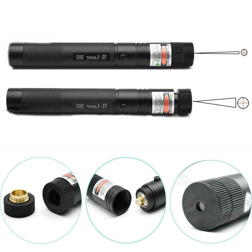 LumiPrécis 303 Laserpointer – Grøn Laser med Høj Præcision og Lang Rækkevidde Bonusvis