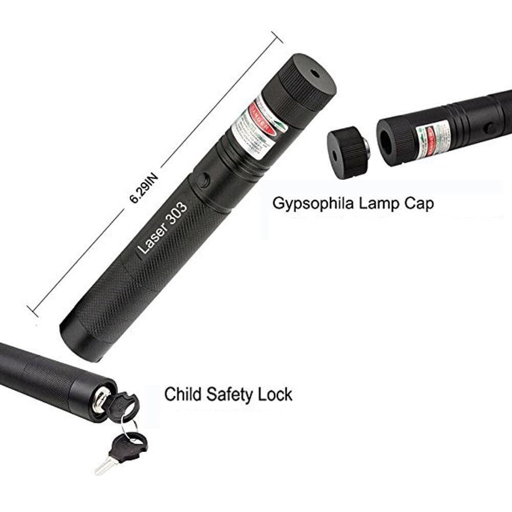 LumiPrécis 303 Laserpointer – Grøn Laser med Høj Præcision og Lang Rækkevidde Bonusvis