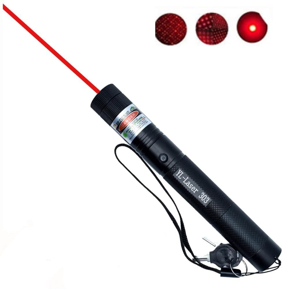 LumiPrécis 303 Laserpointer – Grøn Laser med Høj Præcision og Lang Rækkevidde Rød Bonusvis