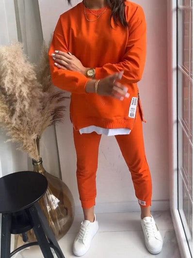 Sweatshirt og Bukser Sæt – Blødt og Elegant Til Hverdag og Afslapning Bonusvis