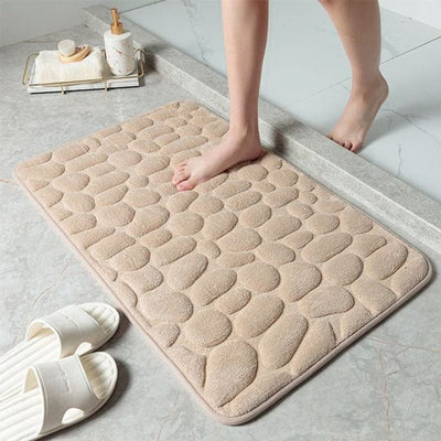 CottonStone Antiskrid Badeværelsesmåtte – Komfort og Sikkerhed til Dit Hjem Lyserød 50x80cm Bonusvis