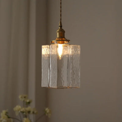 Luna Glas Pendellampe – Moderne og Retro Design med Gylden Ledning Lang Bonusvis
