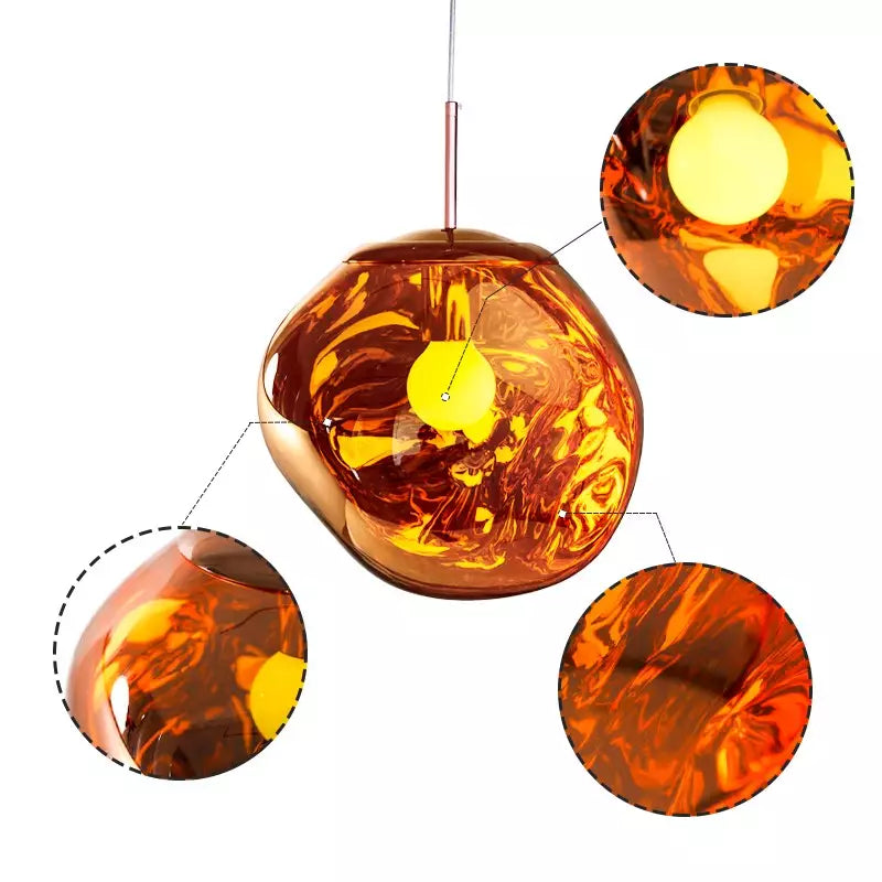 LumiSphere - Moderne pendellampe med elegant smeltet effekt Bonusvis