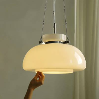 LumeBlanc – Moderne Loftlampe i Glas og Metal med Justerbart Kabel Bonusvis